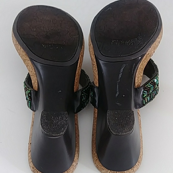 KENNETH COLE REACTION TURQUOISE BEADED SANDALS 8.5 - Picture 6 of 8